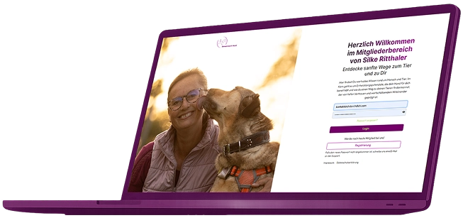 Das Mensch durch Hund Online-Mentoring besteht aus einem Entwicklungsprogramm, persönlicher Betreuung, Videofeedback und Praxiswochen vor Ort.